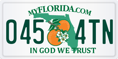 FL license plate 0454TN