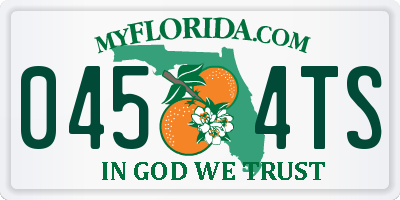 FL license plate 0454TS