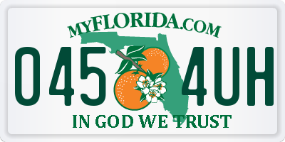 FL license plate 0454UH
