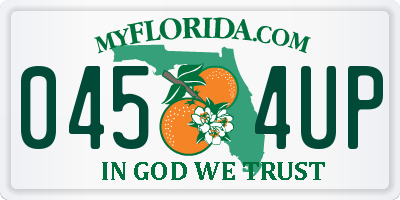FL license plate 0454UP