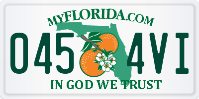 FL license plate 0454VI