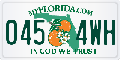 FL license plate 0454WH