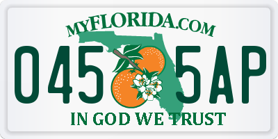FL license plate 0455AP