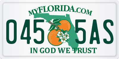 FL license plate 0455AS