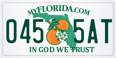 FL license plate 0455AT