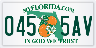 FL license plate 0455AV
