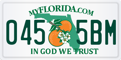 FL license plate 0455BM