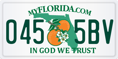 FL license plate 0455BV