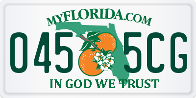 FL license plate 0455CG