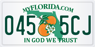 FL license plate 0455CJ