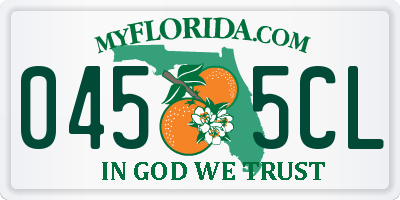 FL license plate 0455CL