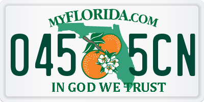 FL license plate 0455CN