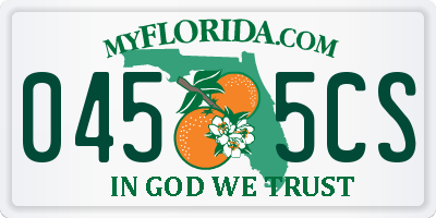 FL license plate 0455CS