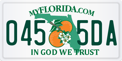 FL license plate 0455DA