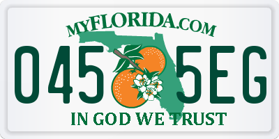 FL license plate 0455EG