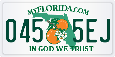 FL license plate 0455EJ