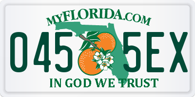 FL license plate 0455EX