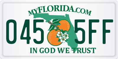 FL license plate 0455FF