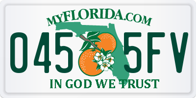 FL license plate 0455FV