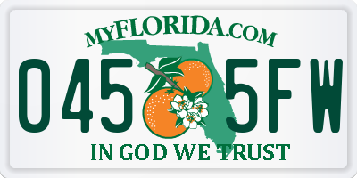 FL license plate 0455FW