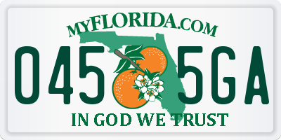 FL license plate 0455GA