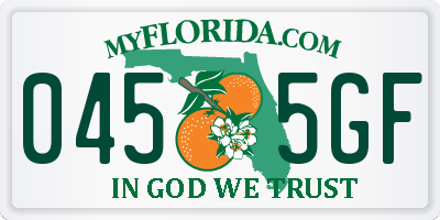 FL license plate 0455GF