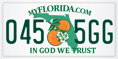 FL license plate 0455GG