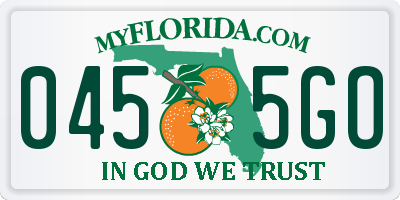 FL license plate 0455GO