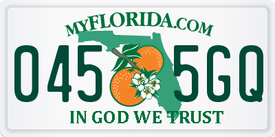 FL license plate 0455GQ