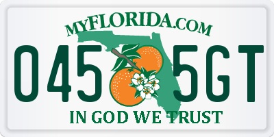 FL license plate 0455GT