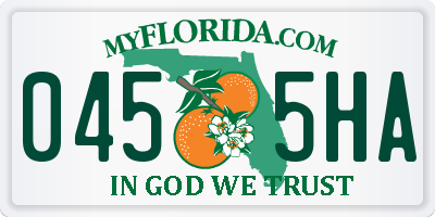 FL license plate 0455HA