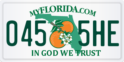 FL license plate 0455HE