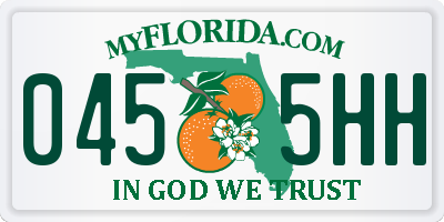 FL license plate 0455HH