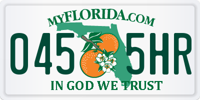 FL license plate 0455HR