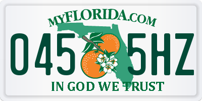 FL license plate 0455HZ