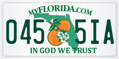 FL license plate 0455IA