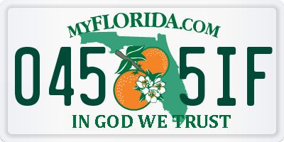 FL license plate 0455IF