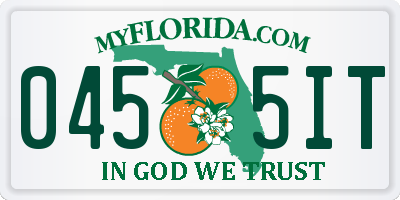 FL license plate 0455IT