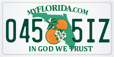 FL license plate 0455IZ