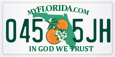 FL license plate 0455JH