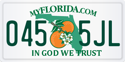 FL license plate 0455JL