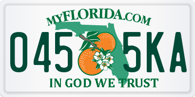 FL license plate 0455KA
