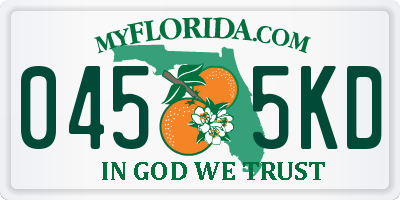 FL license plate 0455KD