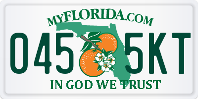 FL license plate 0455KT