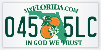 FL license plate 0455LC