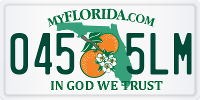 FL license plate 0455LM