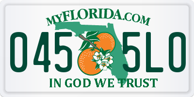 FL license plate 0455LO