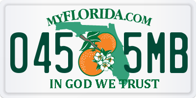 FL license plate 0455MB