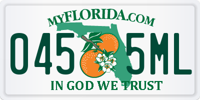 FL license plate 0455ML