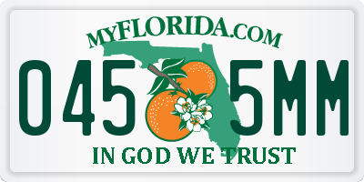 FL license plate 0455MM